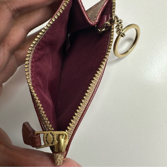 COACH Color Block Coated Canvas Signature Mini Skinny Wallet - Picture 6 of 8